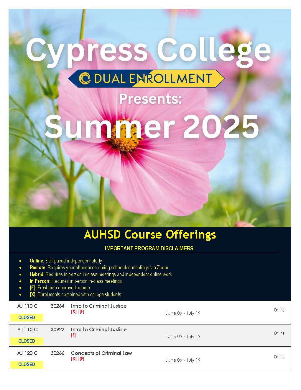 Summer Course Flyer